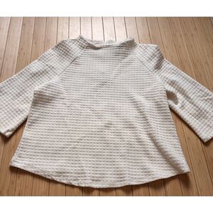 W5 Women's Cream 3/4 Sleeve Sweater Blouse Size Large